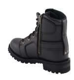 Milwaukee Leather Women’s Black Leather 8-Inch Lace-Up Motorcycle Harness Boots with Side Zipper MBL9302 - Image 7