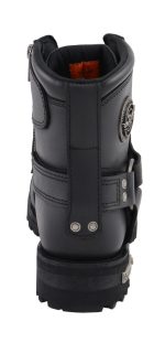Milwaukee Leather Women’s Black Leather 8-Inch Lace-Up Motorcycle Harness Boots with Side Zipper MBL9302 - Image 6