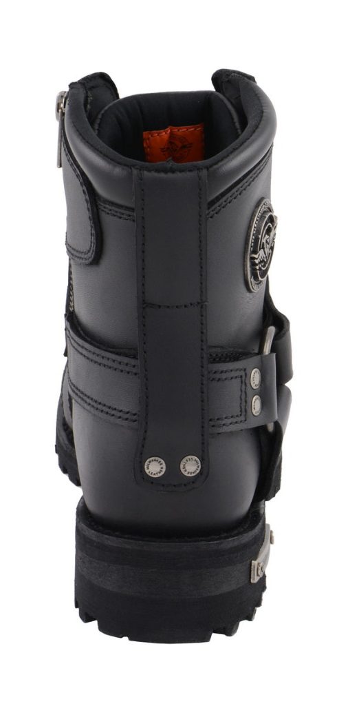 Milwaukee Leather Women’s Black Leather 8-Inch Lace-Up Motorcycle Harness Boots with Side Zipper MBL9302 - Image 6