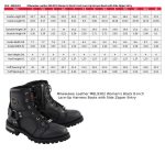 Milwaukee Leather Women’s Black Leather 8-Inch Lace-Up Motorcycle Harness Boots with Side Zipper MBL9302 - Image 3
