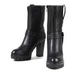 Milwaukee Leather MBL9303 Women’s Classic Black Leather Casual Fashion Boots with Block Heel - Image 10