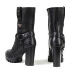 Milwaukee Leather MBL9303 Women’s Classic Black Leather Casual Fashion Boots with Block Heel - Image 6