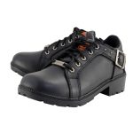 Milwaukee Leather MBL9311 Women’s Black Leather Lace-Up Motorcycle Riding Shoes with Anti-Slip Outsole - Image 5