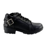 Milwaukee Leather MBL9311 Women’s Black Leather Lace-Up Motorcycle Riding Shoes with Anti-Slip Outsole - Image 9