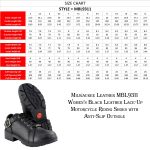 Milwaukee Leather MBL9311 Women’s Black Leather Lace-Up Motorcycle Riding Shoes with Anti-Slip Outsole - Image 3