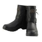 Milwaukee Leather MBL9313 Women’s Black Leather Harness Zip-Up Motorcycle Rider Boots w/ Back Laces - Image 4