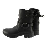 Milwaukee Leather MBL9313 Women’s Black Leather Harness Zip-Up Motorcycle Rider Boots w/ Back Laces - Image 6