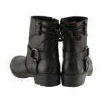 Milwaukee Leather MBL9313 Women’s Black Leather Harness Zip-Up Motorcycle Rider Boots w/ Back Laces - Image 7