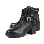 Milwaukee Leather MBL9316 Women’s Black Leather Lace-Up Motorcycle Biker Riding Boot with Harness Ring - Image 4