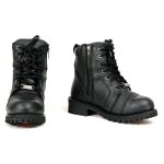 Milwaukee Leather Women’s Black Premium Leather Motorcycle Riding Boots w/Lace-Up and Side Zipper Closure MBL9319 - Image 10