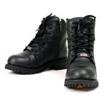 Milwaukee Leather Women’s Black Premium Leather Motorcycle Riding Boots w/Lace-Up and Side Zipper Closure MBL9319 - Image 4