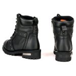 Milwaukee Leather Women’s Black Premium Leather Motorcycle Riding Boots w/Lace-Up and Side Zipper Closure MBL9319 - Image 7