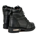 Milwaukee Leather Women’s Black Premium Leather Motorcycle Riding Boots w/Lace-Up and Side Zipper Closure MBL9319 - Image 8