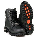 Milwaukee Leather Women’s Black Premium Leather Motorcycle Riding Boots w/Lace-Up and Side Zipper Closure MBL9319 - Image 2