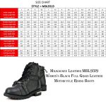 Milwaukee Leather Women’s Black Premium Leather Motorcycle Riding Boots w/Lace-Up and Side Zipper Closure MBL9319 - Image 3