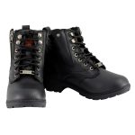 Milwaukee Leather MBL9320W Women’s Black Premium Leather Wide-Width Lace-Up Motorcycle Rider Boots - Image 9