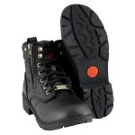 Milwaukee Leather MBL9320W Women’s Black Premium Leather Wide-Width Lace-Up Motorcycle Rider Boots - Image 2