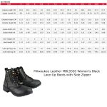 Milwaukee Leather MBL9320 Women’s Premium Black Leather Lace-Up Motorycle Riding Boots with Side Zipper - Image 3