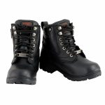 Milwaukee Leather MBL9321WP Women’s Black Waterproof Lace-Up Motorcycle Biker Rider Boots w/ Side Zipper - Image 2