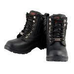 Milwaukee Leather MBL9321WP Women’s Black Waterproof Lace-Up Motorcycle Biker Rider Boots w/ Side Zipper - Image 4