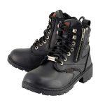 Milwaukee Leather MBL9321WP Women’s Black Waterproof Lace-Up Motorcycle Biker Rider Boots w/ Side Zipper - Image 5