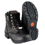 Milwaukee Leather MBL9321WP Women’s Black Waterproof Lace-Up Motorcycle Biker Rider Boots w/ Side Zipper - Image 10