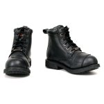 Milwaukee Leather MBL9322 Women’s Premium Black Leather Classic Lace-Up Motorcycle Riding Biker Boots - Image 2