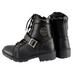 Milwaukee Leather MBL9325 Women’s Premium Black Lace-Up Classic Leather Motorcycle Biker Boots w/ Side Zipper - Image 6