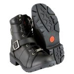 Milwaukee Leather MBL9325 Women’s Premium Black Lace-Up Classic Leather Motorcycle Biker Boots w/ Side Zipper - Image 2