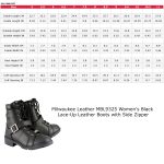 Milwaukee Leather MBL9325 Women’s Premium Black Lace-Up Classic Leather Motorcycle Biker Boots w/ Side Zipper - Image 3