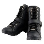 Milwaukee Leather MBL9325W Women’s Premium Black Leather Lace-Up Motorcycle Biker Rider Boots in Wide Width Size - Image 8