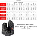 Milwaukee Leather MBL9325W Women’s Premium Black Leather Lace-Up Motorcycle Biker Rider Boots in Wide Width Size - Image 3