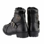 Milwaukee Leather MBL9326WP Women’s Premium Black Leather Lace-Up Waterproof Motorcyle Rider Boots - Image 7