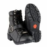 Milwaukee Leather MBL9326WP Women’s Premium Black Leather Lace-Up Waterproof Motorcyle Rider Boots - Image 10