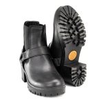 Milwaukee Leather Women’s Black Braid Black Leather Ankle Fashion Boots with Elastic Panel and Block Heel – MBL9331 - Image 6