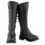 Milwaukee Leather MBL9345 Women’s Black 15-inch High Rise Leather Riding Boots with Four Calf Buckles - Image 2