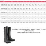 Milwaukee Leather MBL9345 Women’s Black 15-inch High Rise Leather Riding Boots with Four Calf Buckles - Image 3