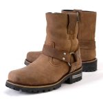 Milwaukee Leather MBL9353 Women’s Crazy Horse Brown Leather Motorcycle Rider Short Harness Boots - Image 4