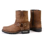 Milwaukee Leather MBL9353 Women’s Crazy Horse Brown Leather Motorcycle Rider Short Harness Boots - Image 5