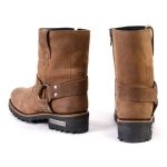 Milwaukee Leather MBL9353 Women’s Crazy Horse Brown Leather Motorcycle Rider Short Harness Boots - Image 6