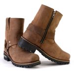 Milwaukee Leather MBL9353 Women’s Crazy Horse Brown Leather Motorcycle Rider Short Harness Boots - Image 10