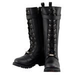 Milwaukee Leather Women’s Wide-Width Black 14-inch Lace-Up High-Rise Leather Biker Rider Boots with Calf Buckle MBL9355W - Image 12