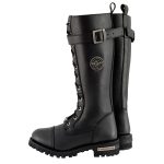 Milwaukee Leather Women’s Black 14-inch Lace-Up High-Rise Leather Biker Rider Boots with Calf Buckle MBL9355 - Image 8