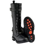 Milwaukee Leather Women’s Black 14-inch Lace-Up High-Rise Leather Biker Rider Boots with Calf Buckle MBL9355 - Image 12