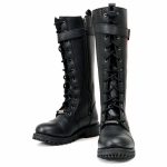 Milwaukee Leather MBL9356 Women’s Black 14″ Tall Motorcycle Boots Lace-Up High-Rise Pink Embroidered Leather Shoe - Image 8