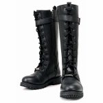 Milwaukee Leather MBL9357 Women’s Black 14″ Tall Motorcycle Boots Lace-Up High-Rise Purple Embroidered Leather Shoe - Image 8