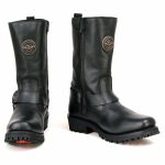 Milwaukee Leather MBL9360 Women’s Black Leather 11-Inch Classic Harness Square Toe Motorcycle Boots - Image 2