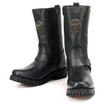 Milwaukee Leather MBL9360 Women’s Black Leather 11-Inch Classic Harness Square Toe Motorcycle Boots - Image 4