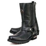 Milwaukee Leather MBL9360 Women’s Black Leather 11-Inch Classic Harness Square Toe Motorcycle Boots - Image 5