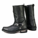 Milwaukee Leather MBL9360 Women’s Black Leather 11-Inch Classic Harness Square Toe Motorcycle Boots - Image 6